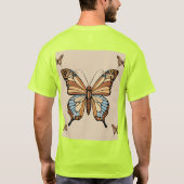 Elegant ventage butterfly art. tシャツ (裏面)