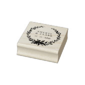 Elegant Versatile Floral & Hearts Wedding Wreath ラバースタンプ (スタンプ)