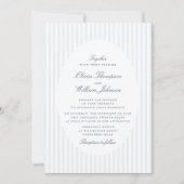 Elegant Vertical Stripe Classic Wedding Invitation 招待状 (正面)