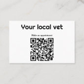 Elegant vet minimalist black cat 名刺 (裏面)