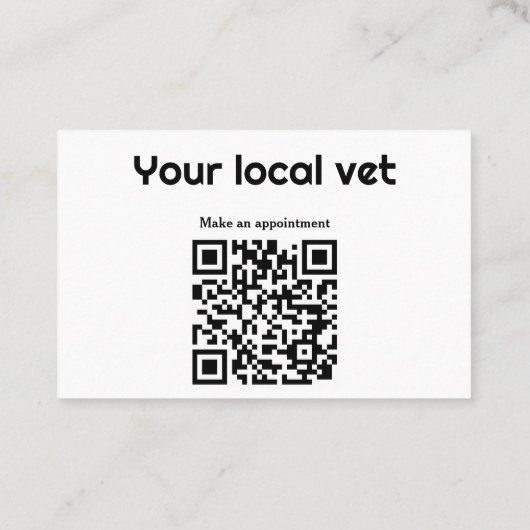 Elegant vet minimalist black cat 名刺 (裏面)