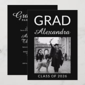 Elegant Veterinary Medicine Graduation Party 招待状 (正面/裏面)