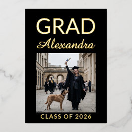 Elegant Veterinary Medicine Graduation Party 箔招待状