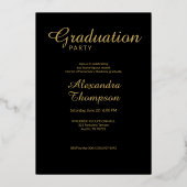 Elegant Veterinary Medicine Graduation Party 箔招待状 (裏面)