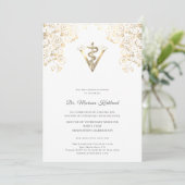 Elegant Veterinary White Coat Ceremony Invitation  招待状 (スタンド正面)