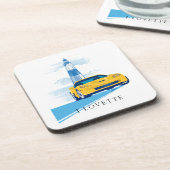 ELEGANT VETTE AUTOMOBILE ART コースター (左側)