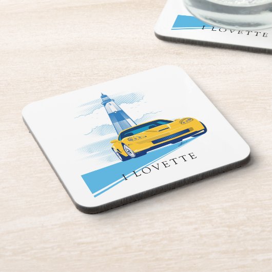 ELEGANT VETTE AUTOMOBILE ART コースター (左側)