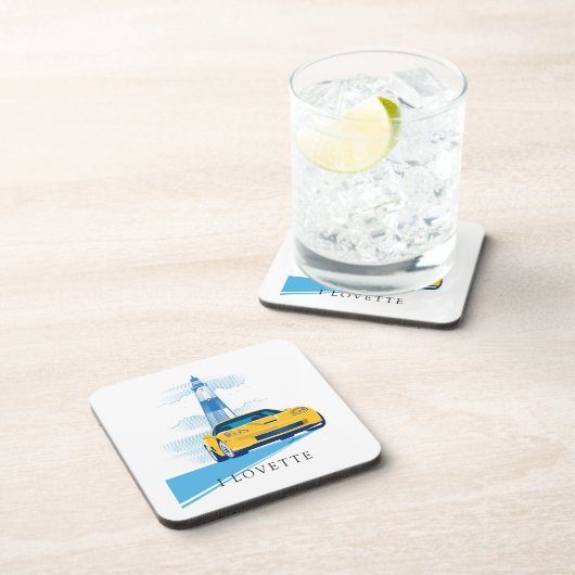 ELEGANT VETTE AUTOMOBILE ART コースター (右側)