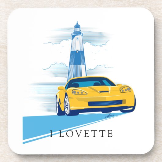 ELEGANT VETTE AUTOMOBILE ART コースター (正面)