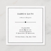 Elegant Vibrant Blue Purple Watercolor Abstract  スクエア名刺 (裏面)