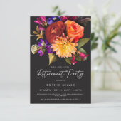 Elegant Vibrant Floral Retirement Party 招待状 (スタンド正面)