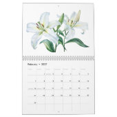 Elegant Vibrant Watercolor Botanical 2026 カレンダー (2月 2027)