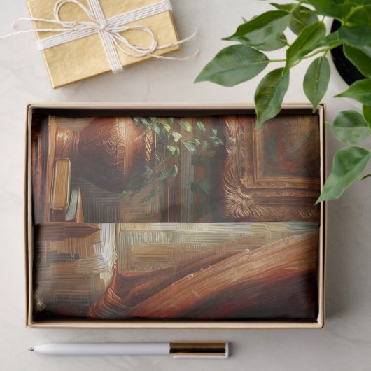 Elegant Victorian Black Lady Reading Tissue Paper 薄葉紙 (ギフト)