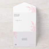 Elegant Victorian Blush Pink Floral Wedding  オールインワン招待状 (外側)