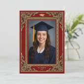 Elegant Victorian Era 1877 Graduation 案内状 (スタンド正面)