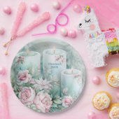 Elegant Victorian Holiday Paper Plate - Custom ペーパープレート (パーティー)