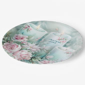 Elegant Victorian Holiday Paper Plate - Custom ペーパープレート (アングル)