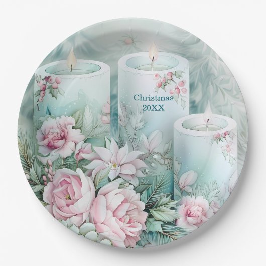 Elegant Victorian Holiday Paper Plate - Custom ペーパープレート (正面)