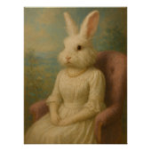 Elegant Victorian Lady Rabbit Anthropomorphic ポスター (正面)