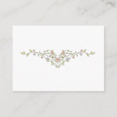 Elegant Victorian Pastel Floral Bow Wedding Detail エンクロージャーカード (裏面)
