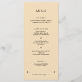 Elegant Victorian Red Gold Wedding Menu メニュー (正面)