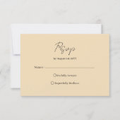 Elegant Victorian Red Gold Wedding RSVP Card (正面)