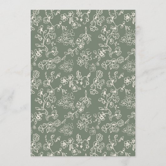 Elegant Victorian Sage Green Wedding メニュー (裏面)