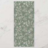 Elegant Victorian Sage Green Wedding メニュー (裏面)