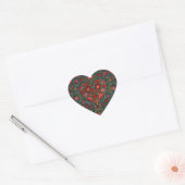 Elegant Victorian Valentines Day heart design ハートシール (封筒)