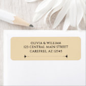 Elegant Victorian Wedding Return Address Label ラベル (インサイチュ)