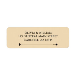 Elegant Victorian Wedding Return Address Label ラベル