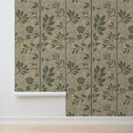 Elegant Vines of Botanic Poetry Earthy Silhouette 壁紙