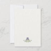 Elegant Vintage Art Nouveau Floral Wedding 出欠カード (裏面)