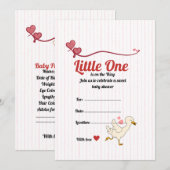 Elegant Vintage Baby Shower Invitation Card – Mini 招待状 (正面/裏面)