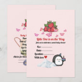 Elegant Vintage Baby Shower Invitation Card – Mini 招待状 (正面/裏面)
