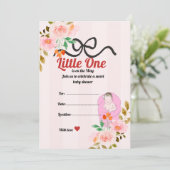 Elegant Vintage Baby Shower Invitation Card – Mini 招待状 (スタンド正面)