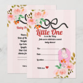 Elegant Vintage Baby Shower Invitation Card – Mini 招待状 (正面/裏面)