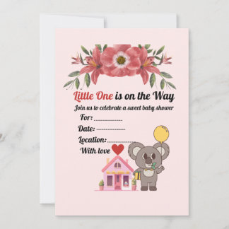 Elegant Vintage Baby Shower Invitation Card – Mini 招待状