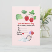 Elegant Vintage Baby Shower Invitation Card – Mini 招待状 (スタンド正面)