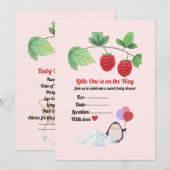 Elegant Vintage Baby Shower Invitation Card – Mini 招待状 (正面/裏面)