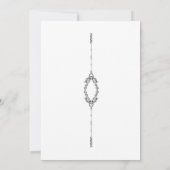 Elegant Vintage Baroque Black White Wedding 招待状 (裏面)