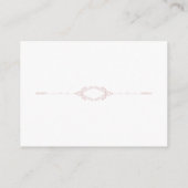 Elegant Vintage Baroque Dusty Pink Wedding エンクロージャーカード (裏面)