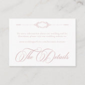 Elegant Vintage Baroque Dusty Pink Wedding エンクロージャーカード (正面)