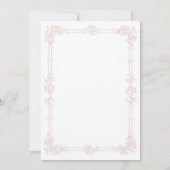 Elegant Vintage Baroque Dusty Pink Wedding 招待状 (裏面)
