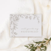 Elegant Vintage Be My Bridesmaid Proposal Card 招待状