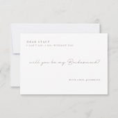 Elegant Vintage Be My Bridesmaid Proposal Card 招待状 (裏面)