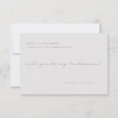 Elegant Vintage Be My Bridesman Proposal Card 招待状 (裏面)