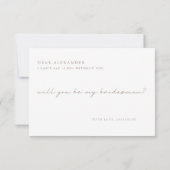 Elegant Vintage Be My Bridesman Proposal Card 招待状 (裏面)