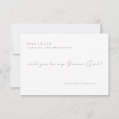 Elegant Vintage Be My Flower Girl Proposal Card 招待状 (裏面)