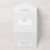 Elegant Vintage Black White Horse Toile オールインワン招待状 (外側)